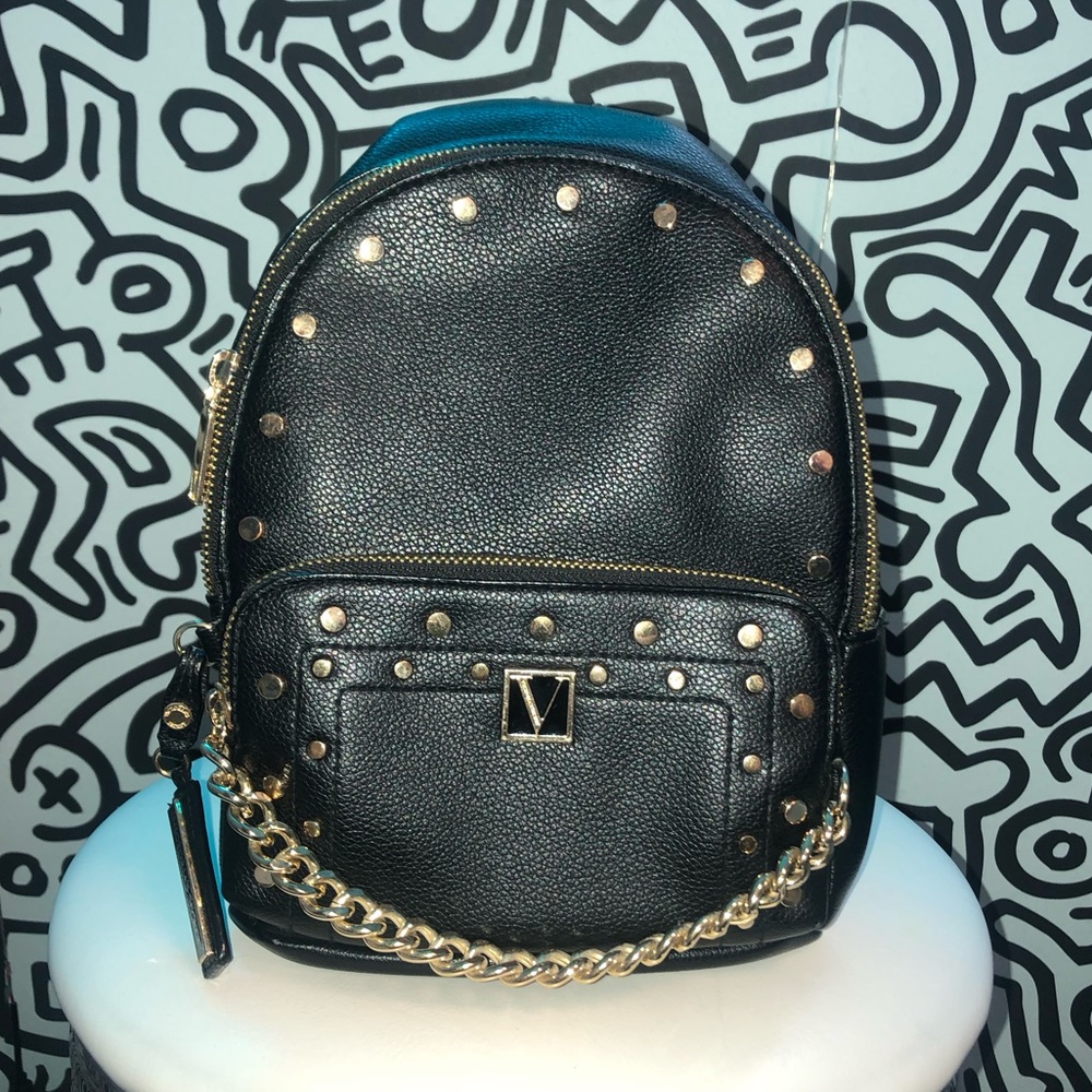 Black and Gold Studded Victoria Secret Bag